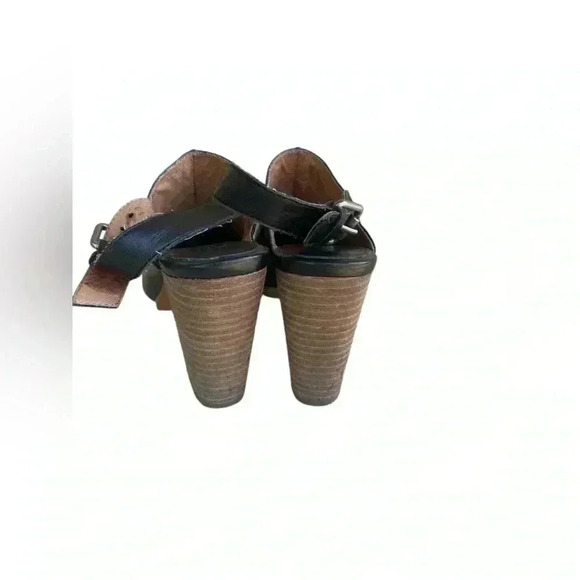 Madewell womens Edmund Saddle Black Leather Slingback Mule Stacked Heel sz 5.5 - Picture 6 of 7